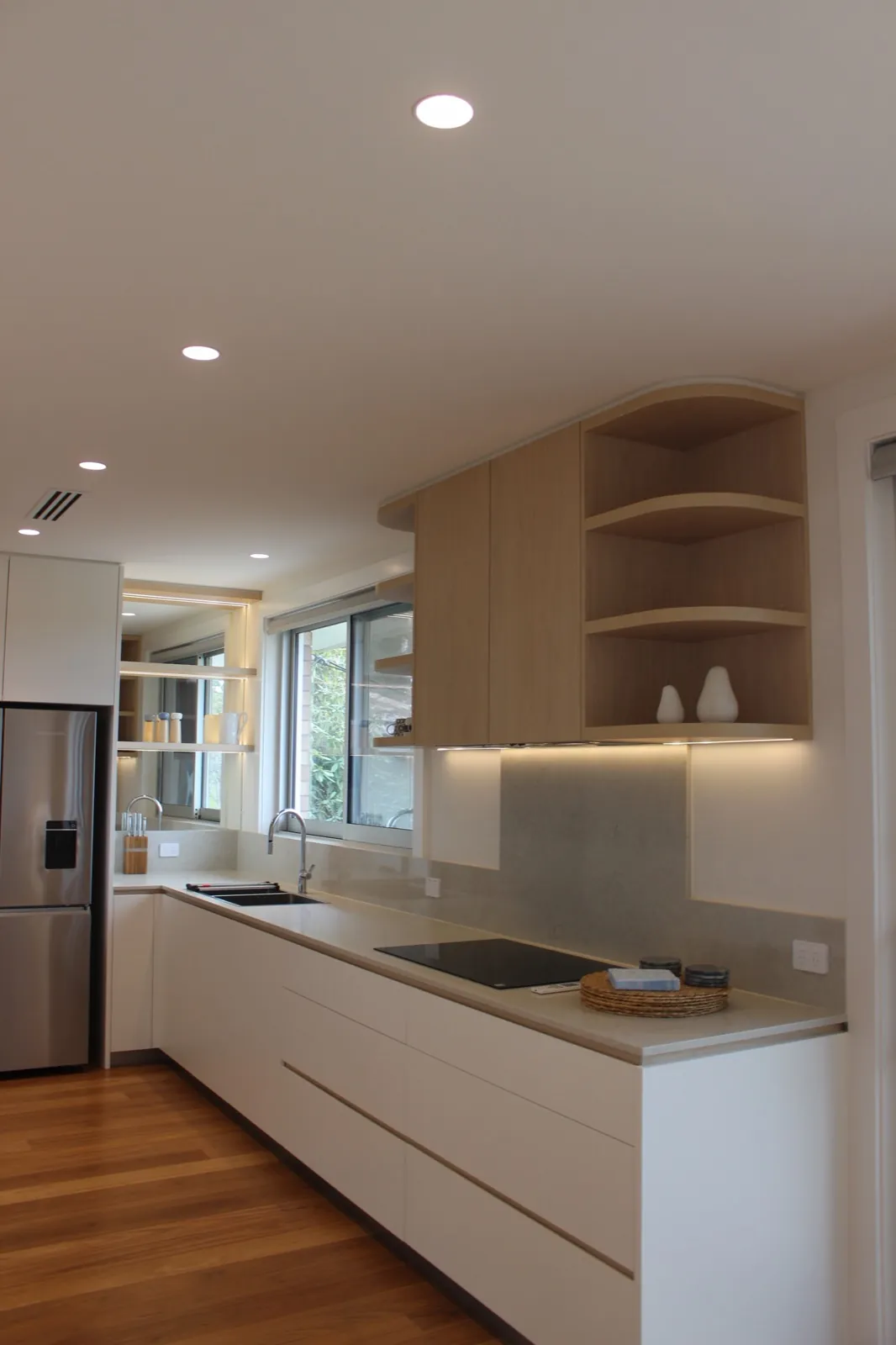 Kitchen looking towards the window