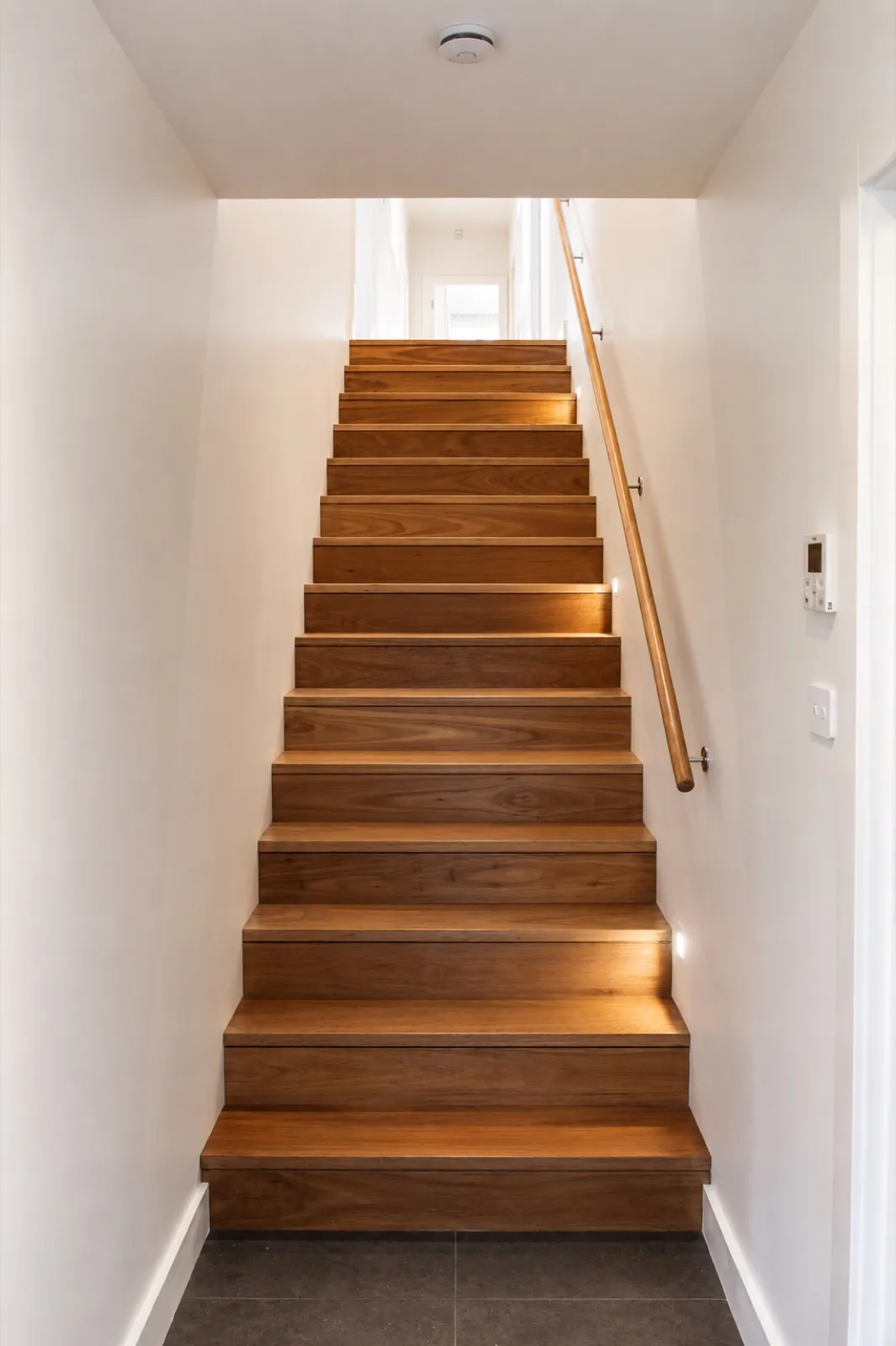 Timber staircase to the studio